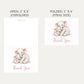 Little Peanut Girl Elephant Baby Shower Thank You Card