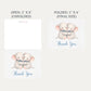 Little Peanut Twin Boy Baby Shower Thank You Card