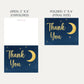 Over the Moon Baby Shower Thank You Card