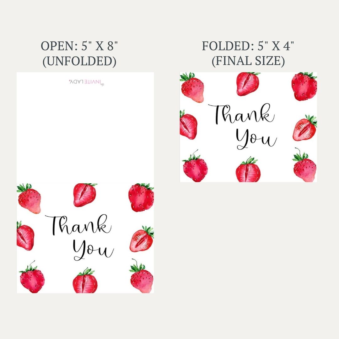 Berry Baby Shower Thank You Card