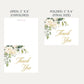 White Rose Bridal Shower Thank You Card