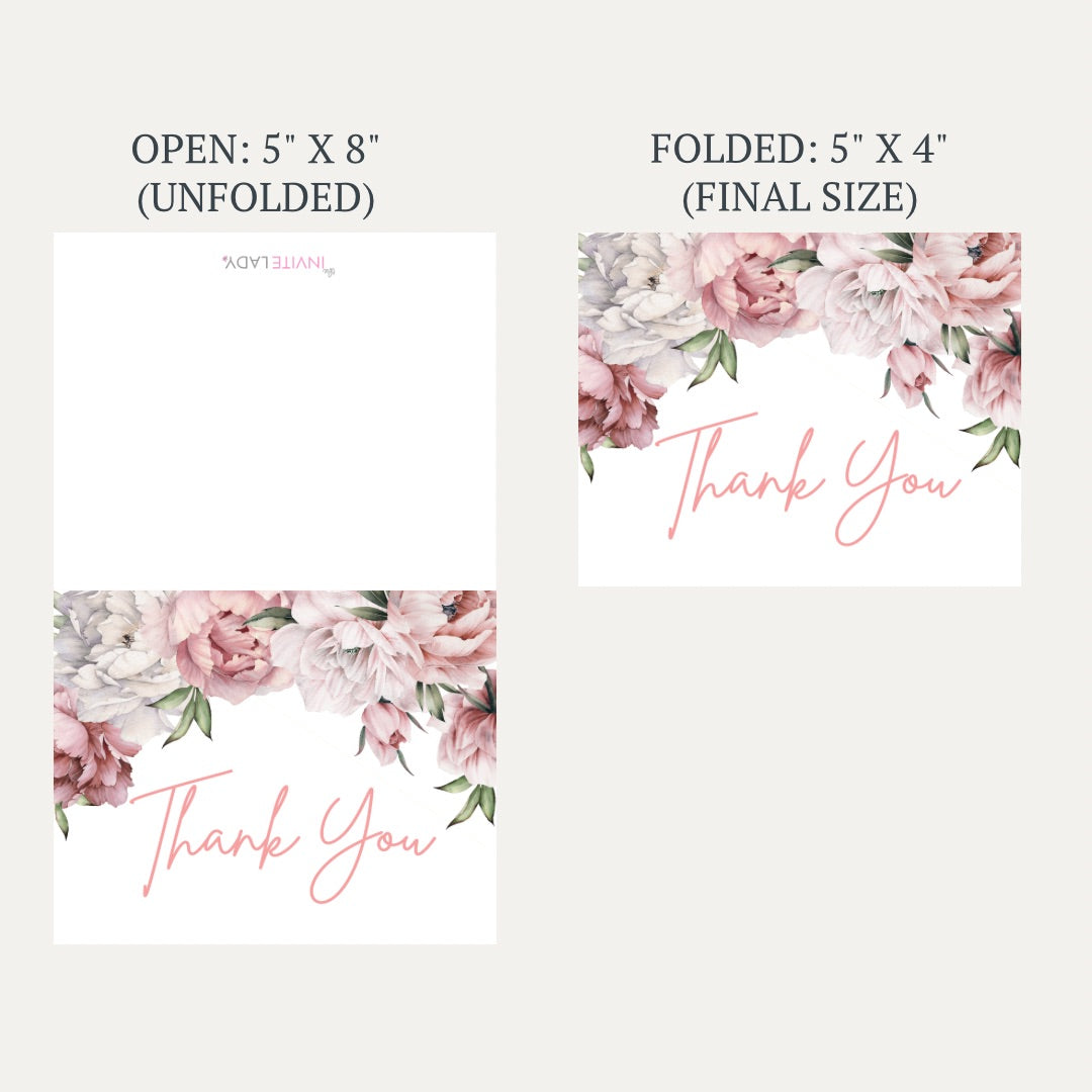 Floral Graduation Thank You Card