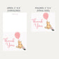 Winnie the Pooh Pink Balloon Baby Shower Thank You Card