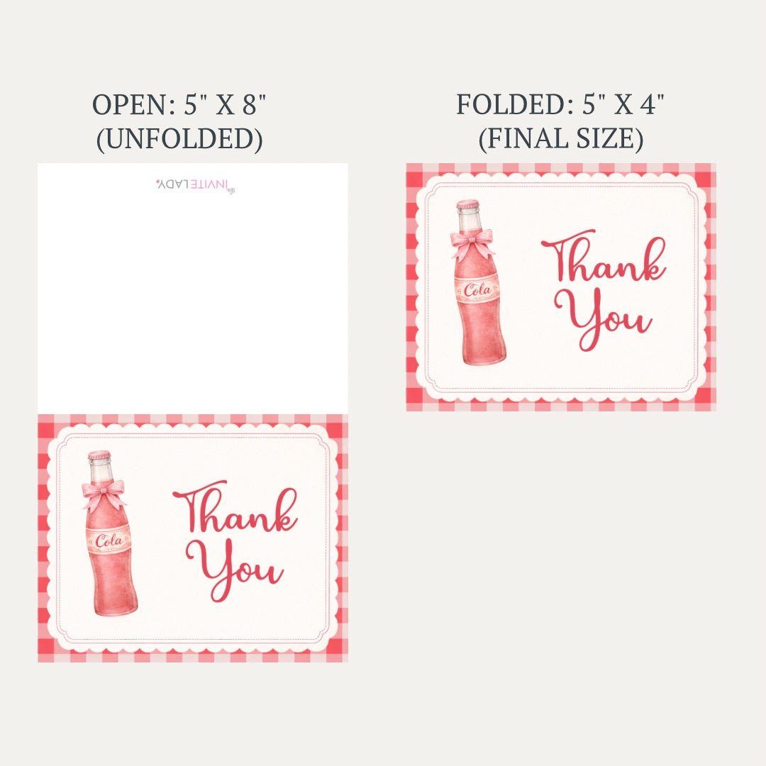 She's Ready to Pop Baby Shower Thank You Card