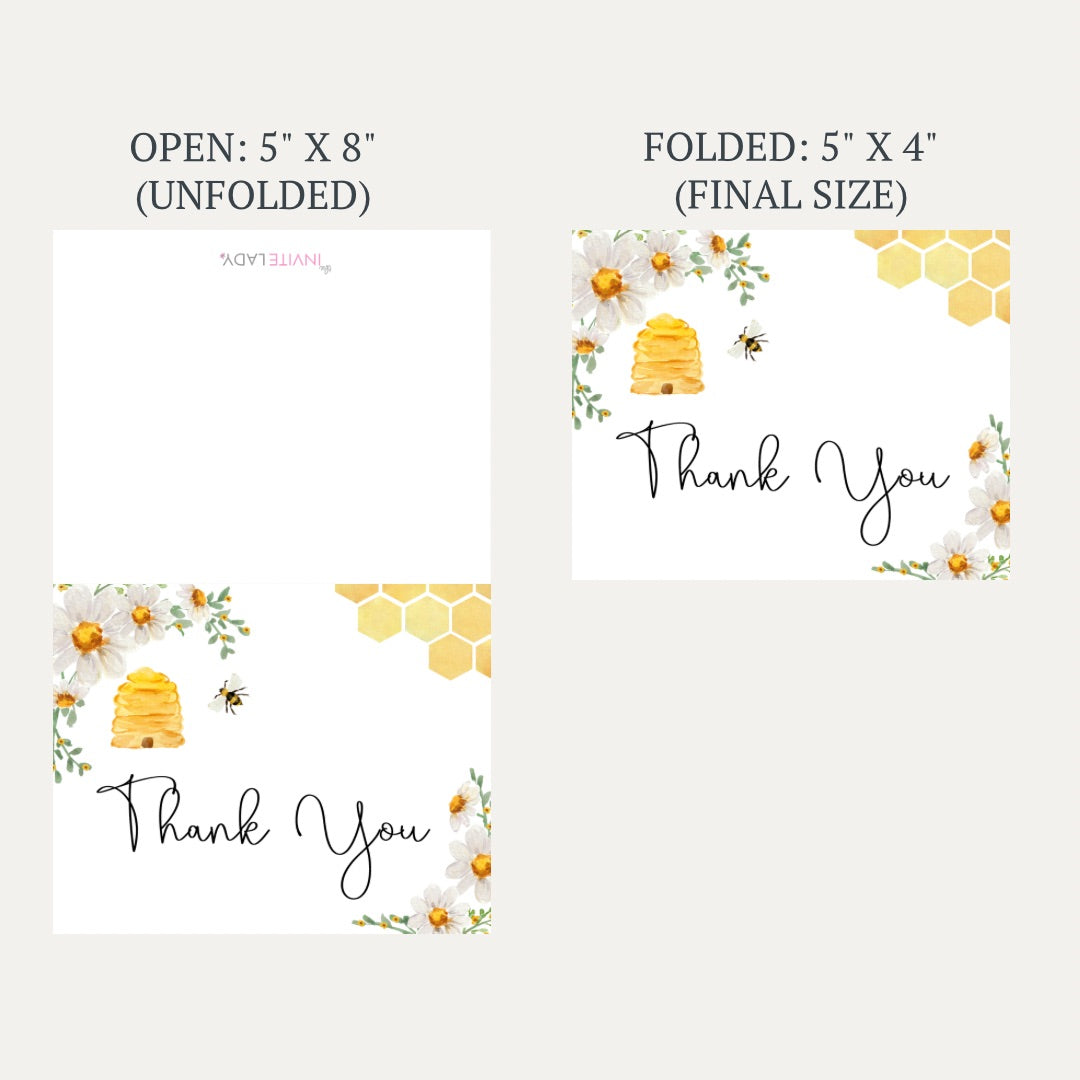Bride to Bee Bridal Shower Thank You Card