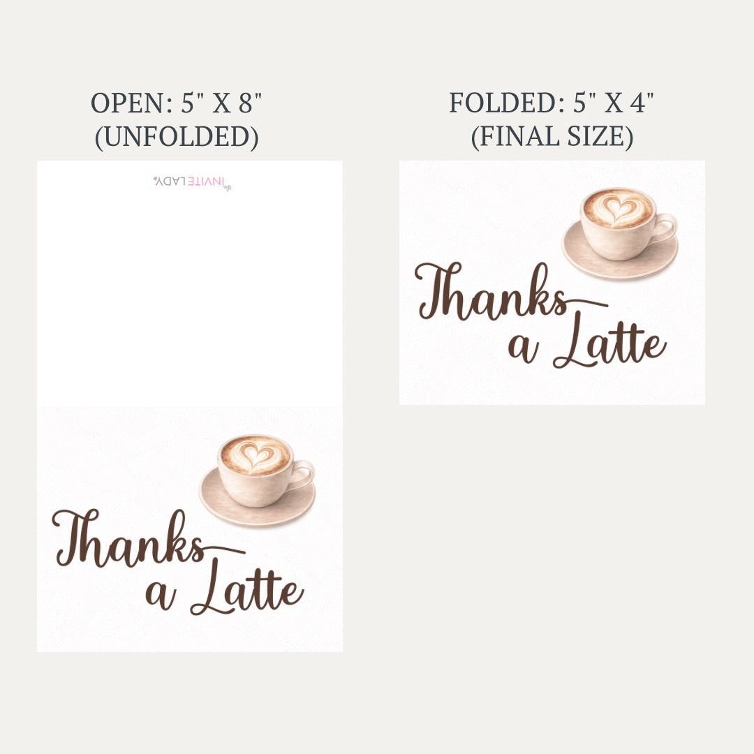 Love is Brewing Bridal Shower Thank You Cards