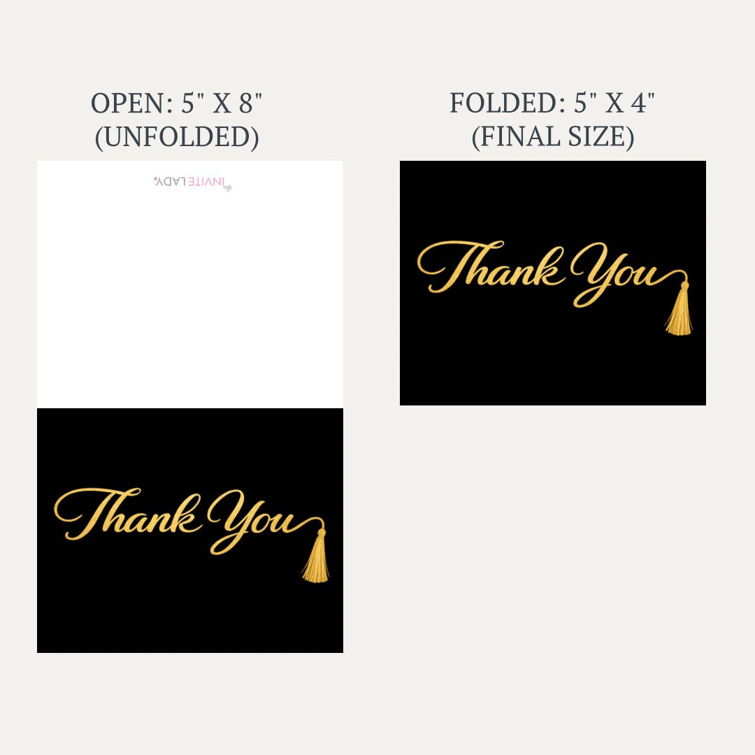 Tassel Worth The Hassle Graduation Thank You Card – The Invite Lady