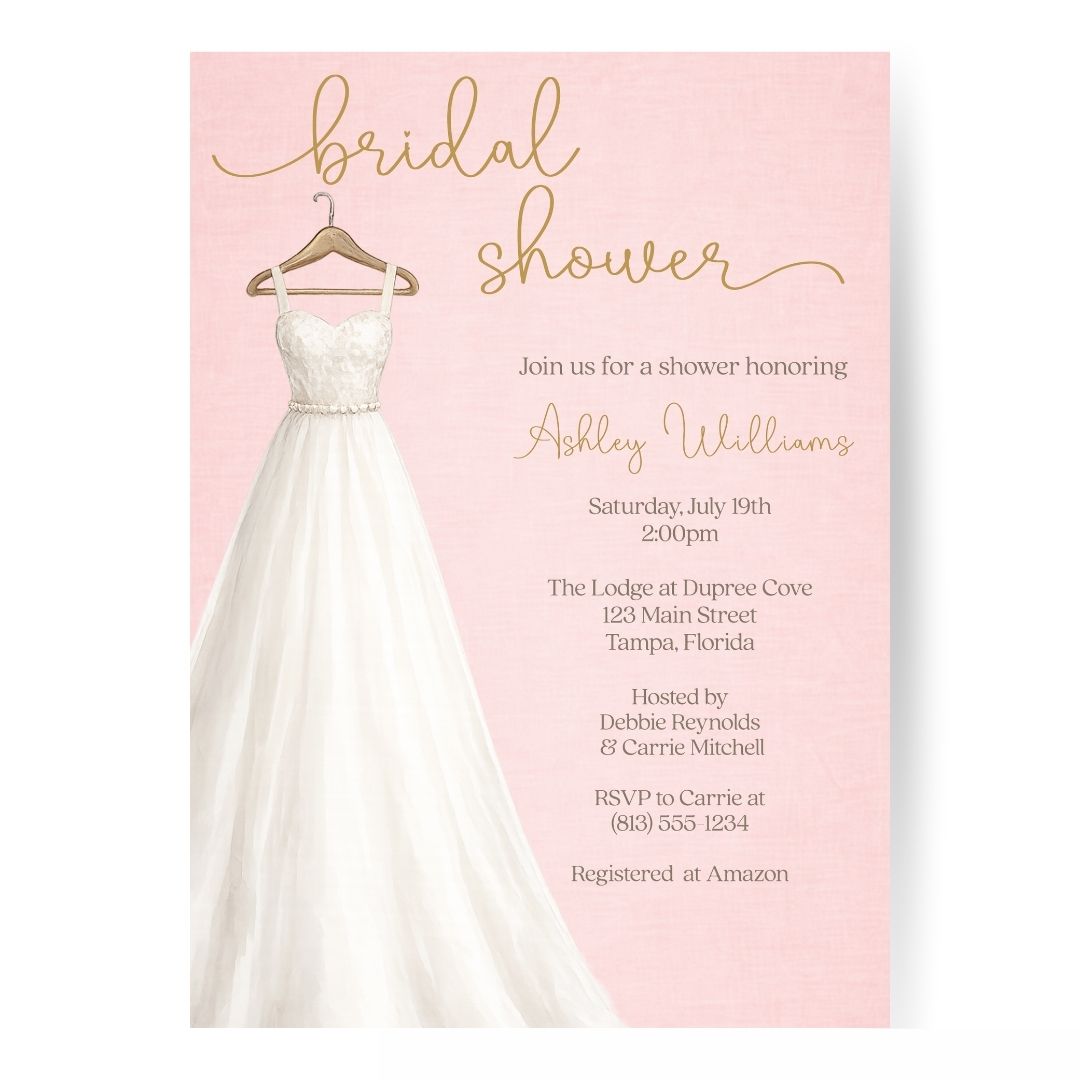 Bridal Gown Bridal Shower Invitation