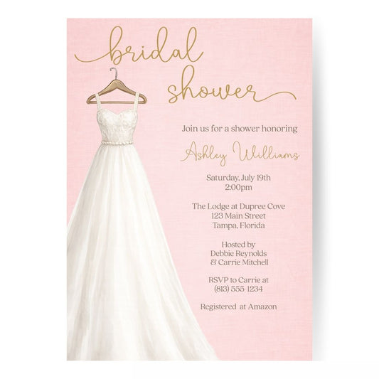 Bridal Gown Bridal Shower Invitation