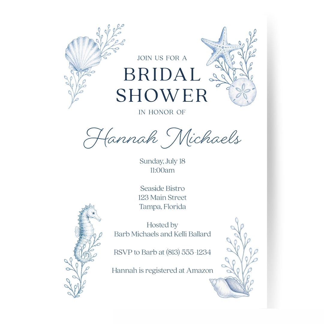Coastal Bridal Shower Invitation