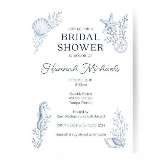 Coastal Bridal Shower Invitation