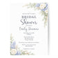 Sage & Blue Blooms Floral Bridal Shower Invitation