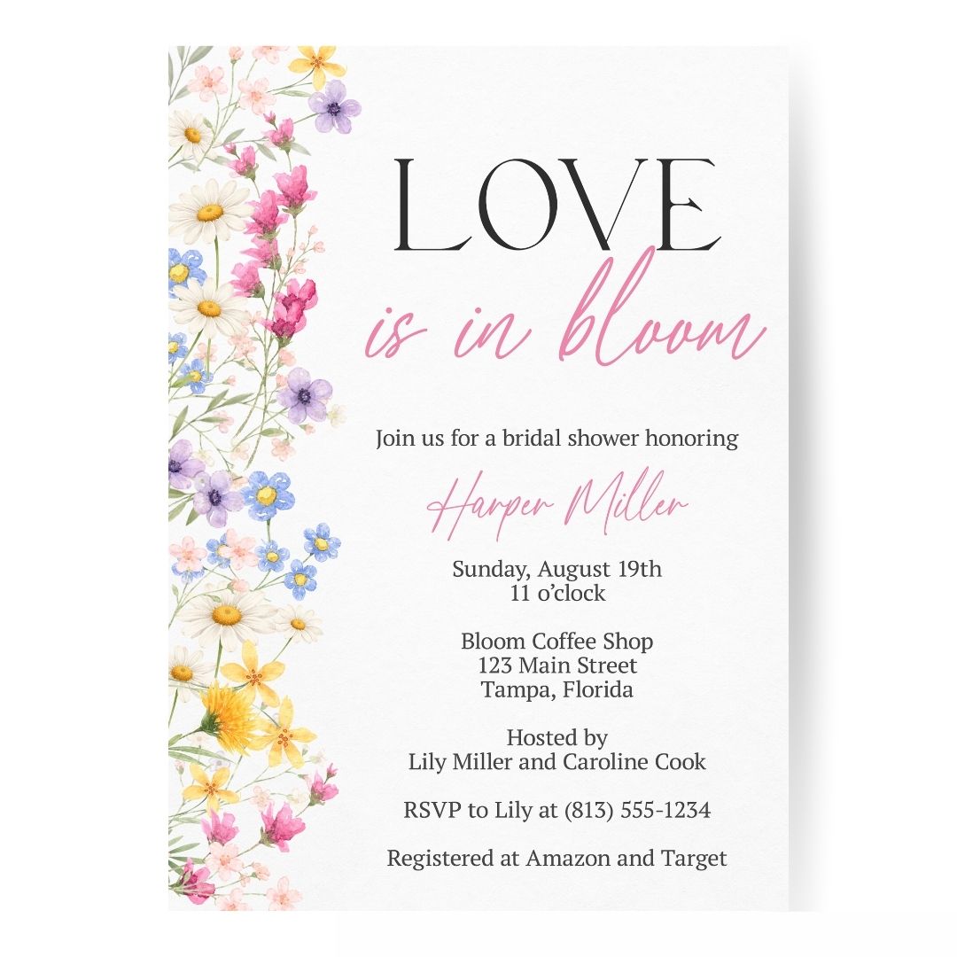 Love is in Bloom Bridal Shower Invitation