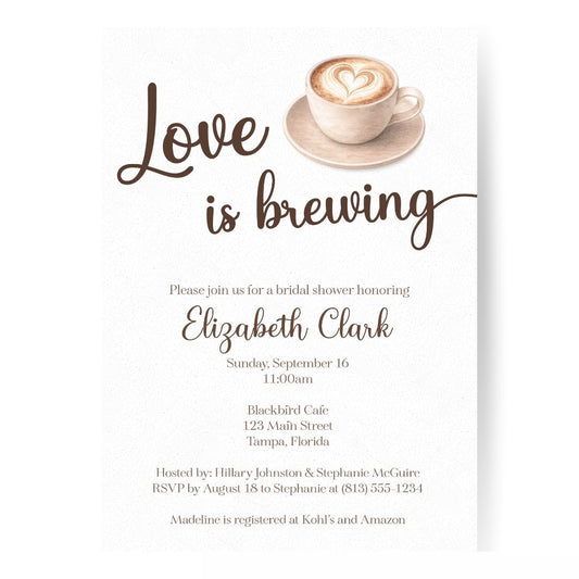 Love is Brewing Bridal Shower Invitation