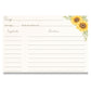 Sunflowers Recipe Card