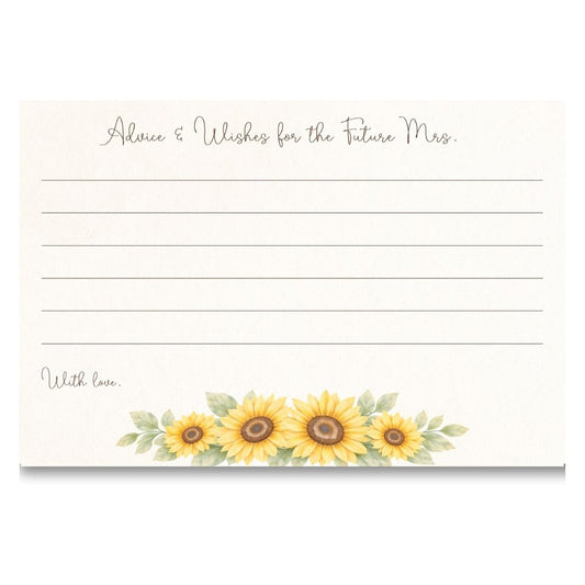 Sunflower Advice Cards