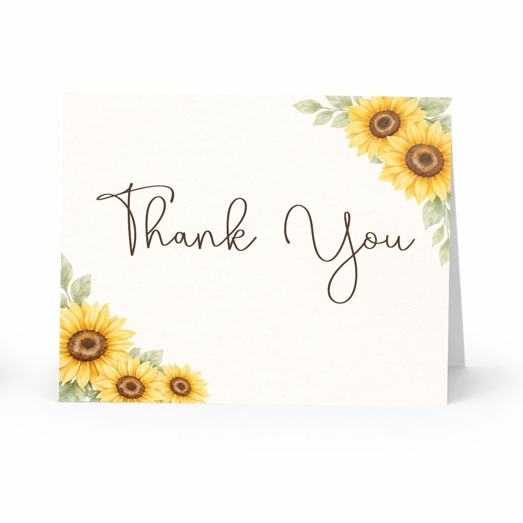 Sunflower Thank You Card