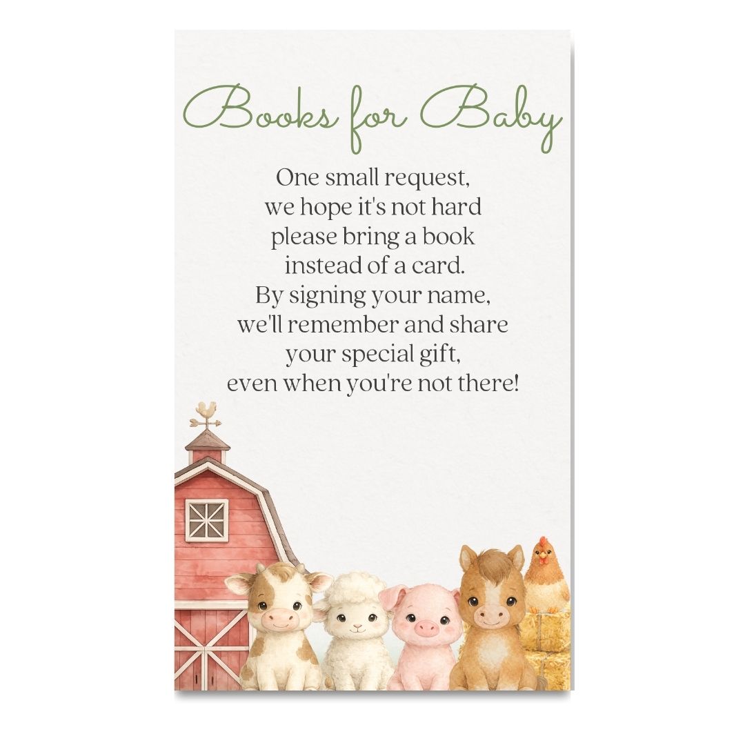 Barnyard Baby Book Inserts