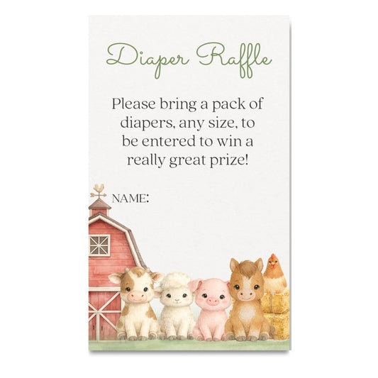 Barnyard Baby Diaper Insert Tickets