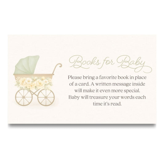 Vintage Sage & Ivory Carriage Bring A Book Insert