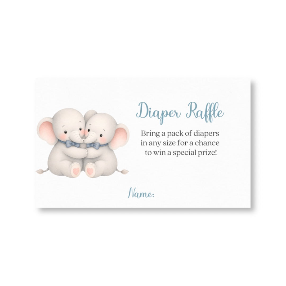 Little Peanut Twin Boy Diaper Raffle Ticket