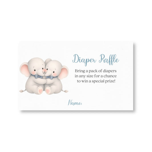 Little Peanut Twin Boy Diaper Raffle Ticket