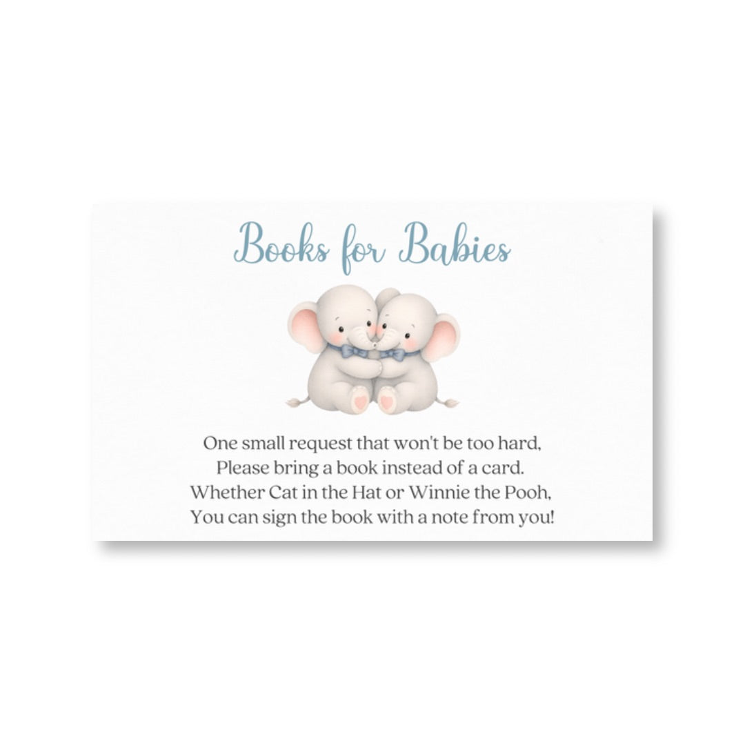 Little Peanut Twin Boy Bring a Book Card