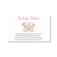 Little Peanut Twin Girl Bring a Book Card