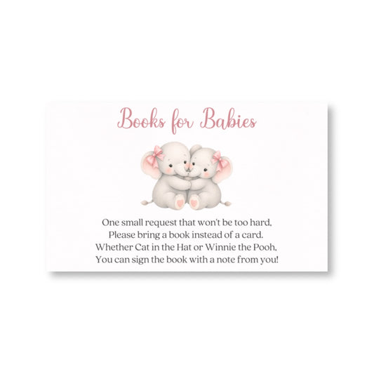 Little Peanut Twin Girl Bring a Book Card