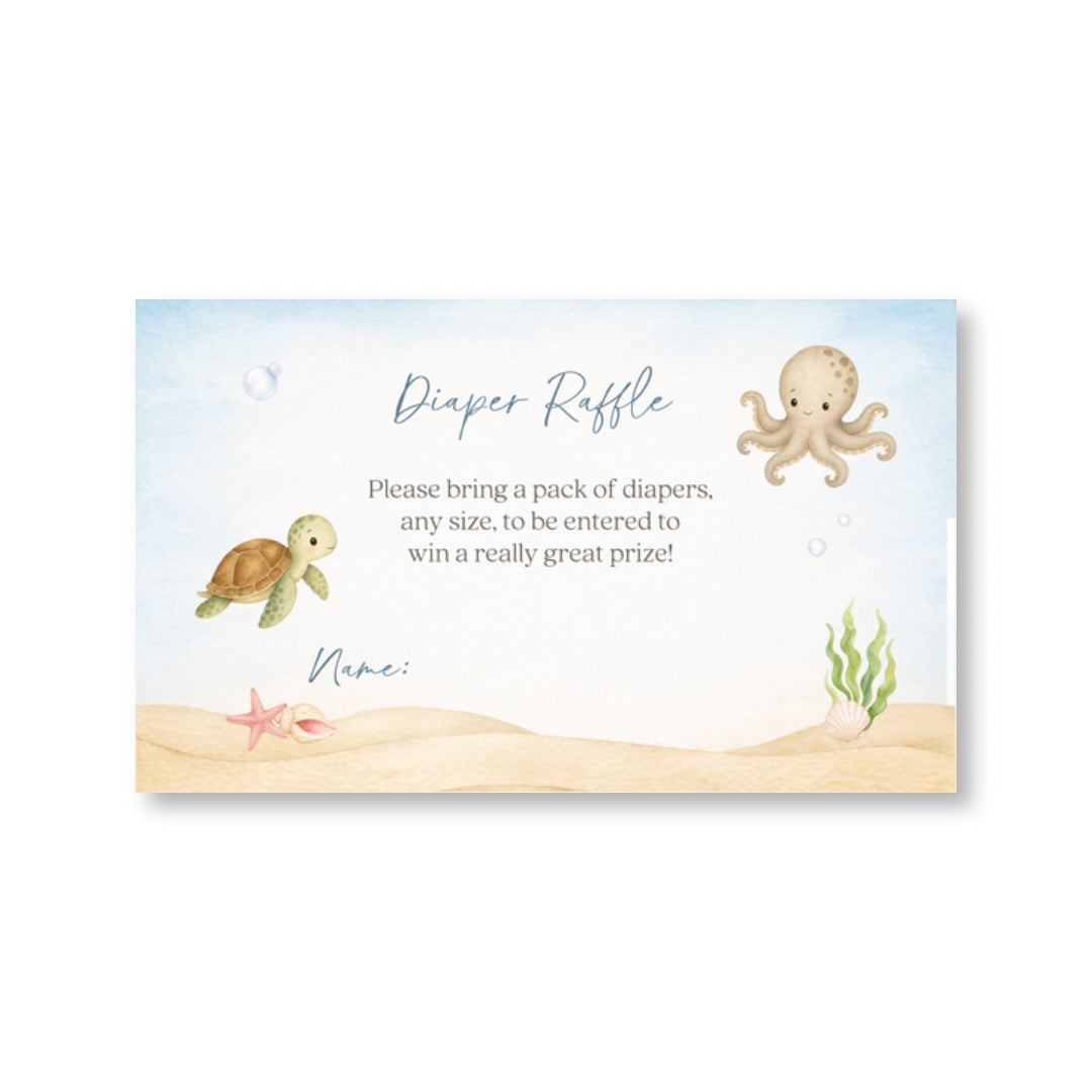 Sea you Soon Diaper Raffle Ticket