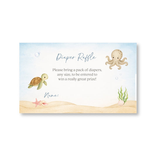 Sea you Soon Diaper Raffle Ticket