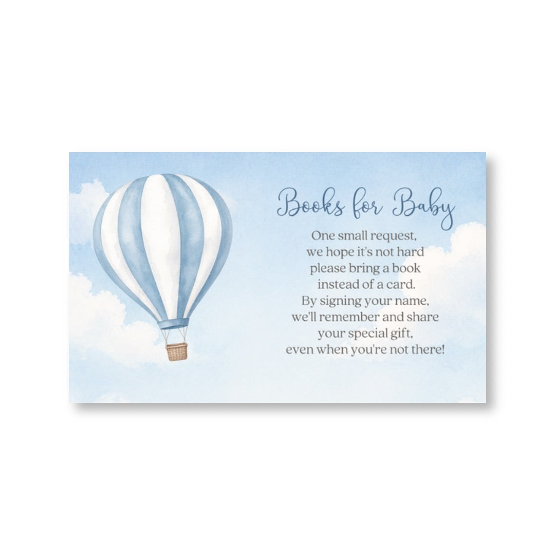 Hot Air Balloon Bring a Book Card