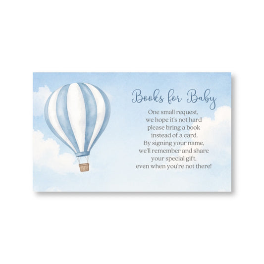 Hot Air Balloon Bring a Book Card