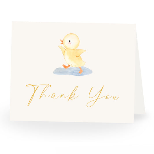 Little Duckling Baby Shower Thank You Card