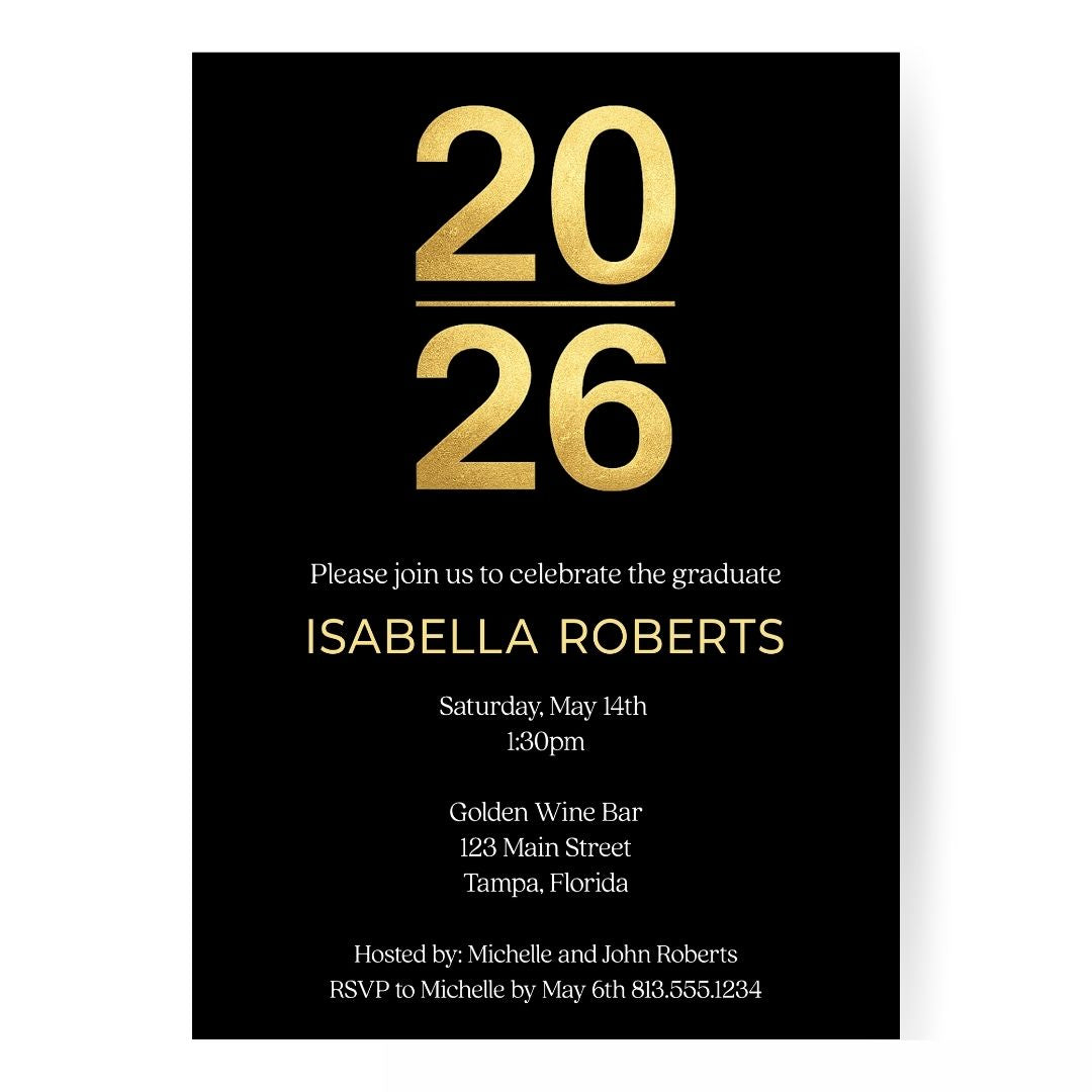 Modern Graduate Graduation Invitation