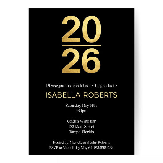 Modern Graduate Graduation Invitation