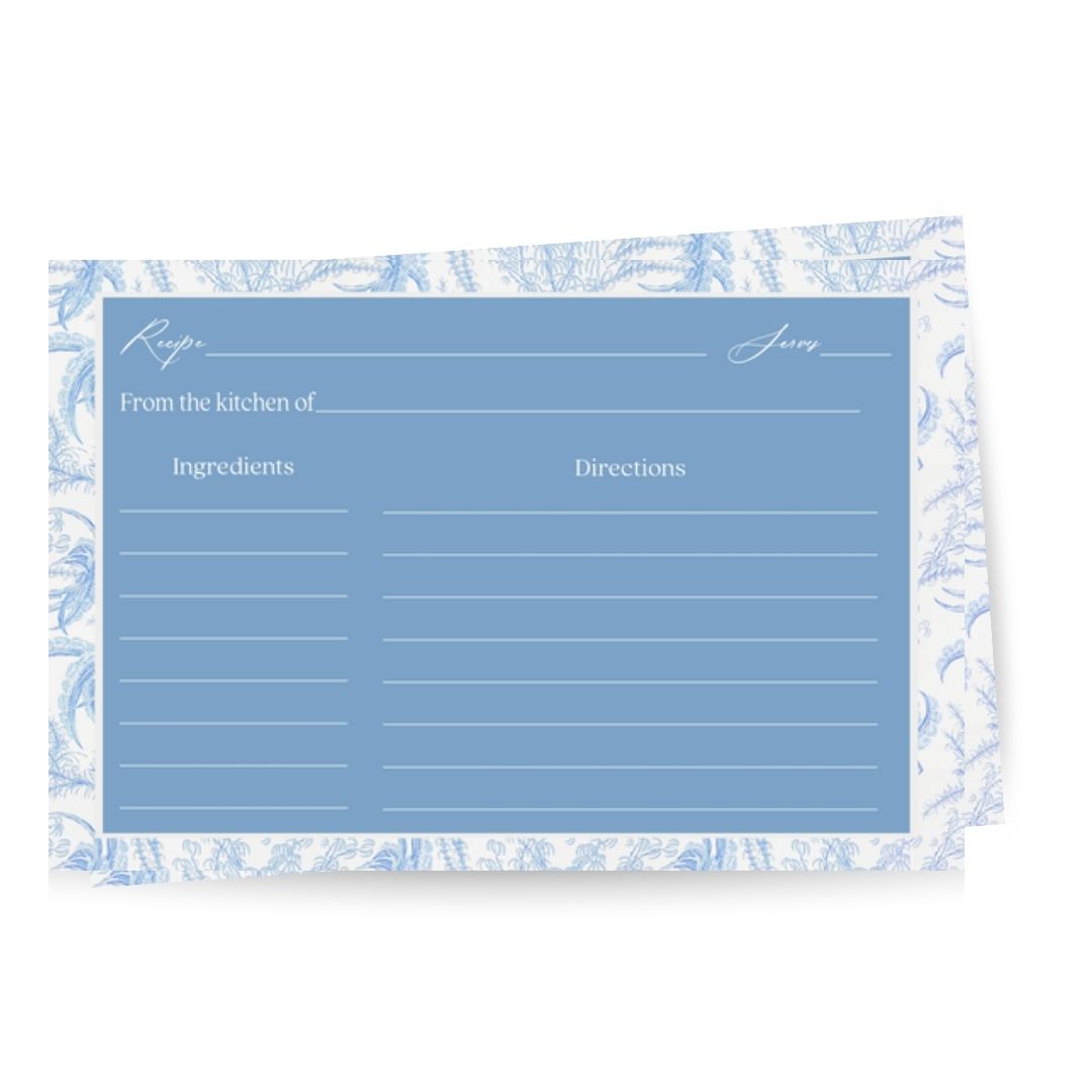 Something Blue Recipe Card