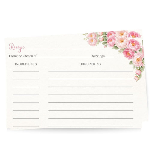Peonies In Bloom Recipe Cards