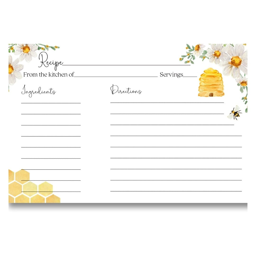 Bride to Bee Recipe Card