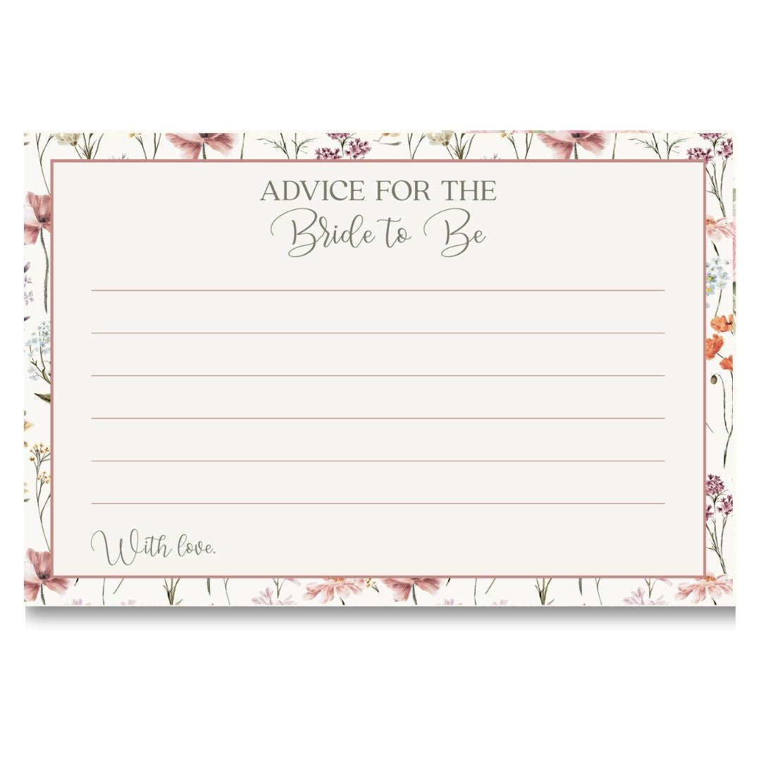 Vintage Love Is In Bloom Advice Cards