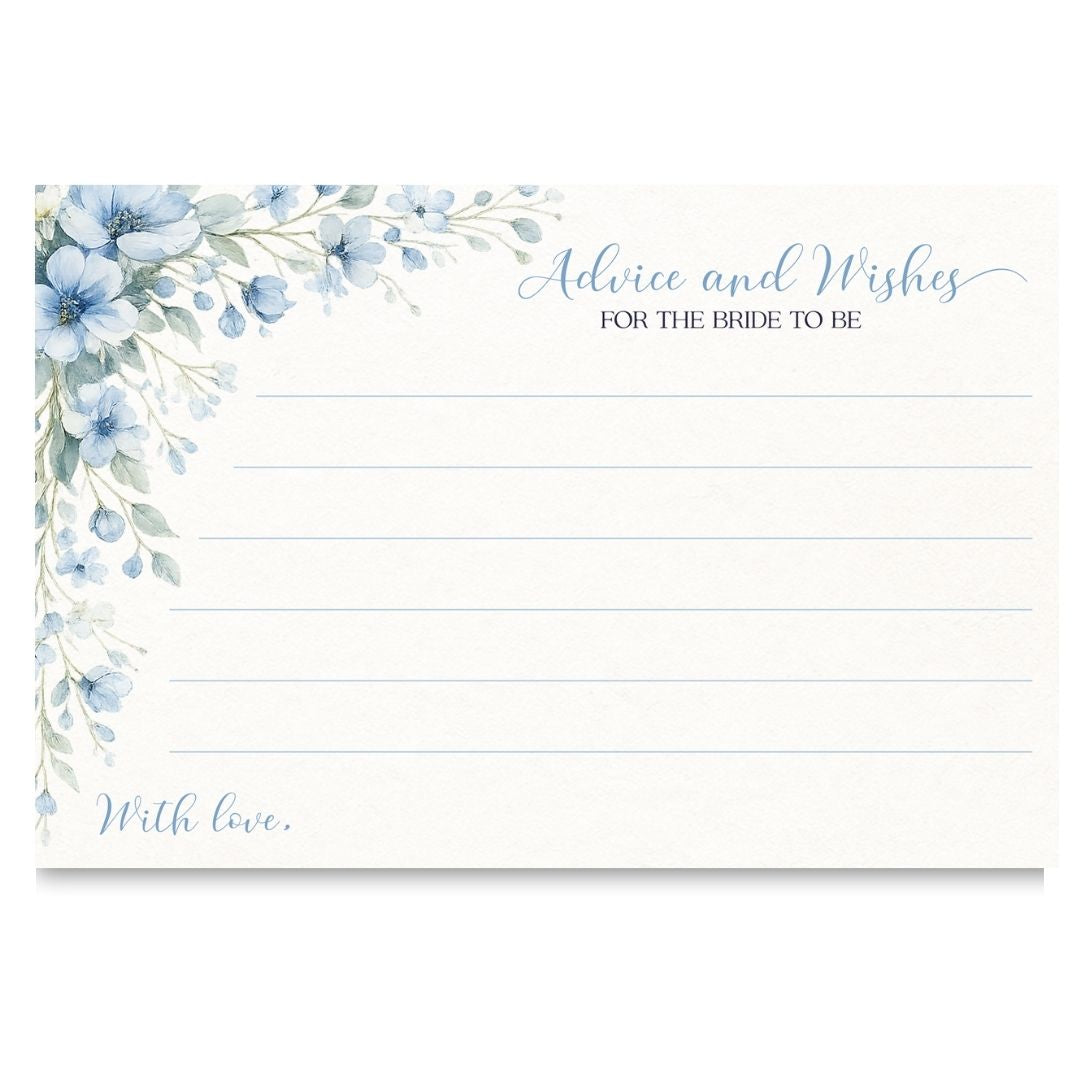 Blooming Corners Something Blue Advice Cards