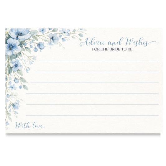 Blooming Corners Something Blue Advice Cards
