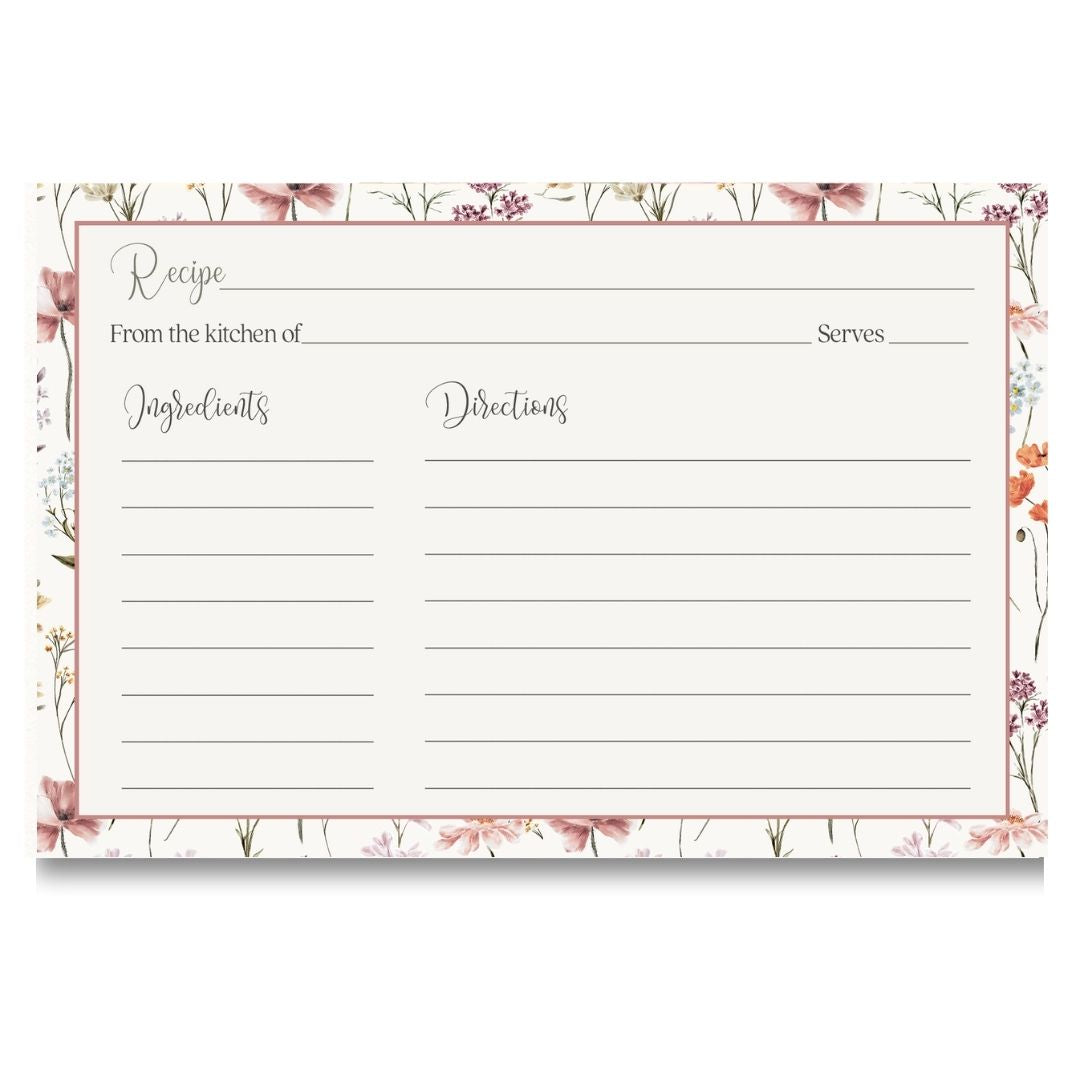 Vintage Love Is In Bloom Recipe Card