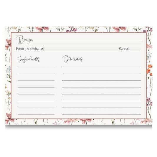 Vintage Love Is In Bloom Recipe Card