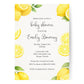 Lemon Baby Shower Invitation