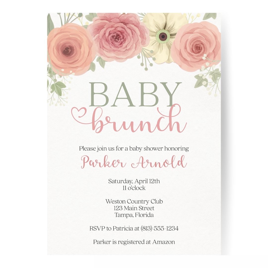Baby Brunch Baby Shower Invitation