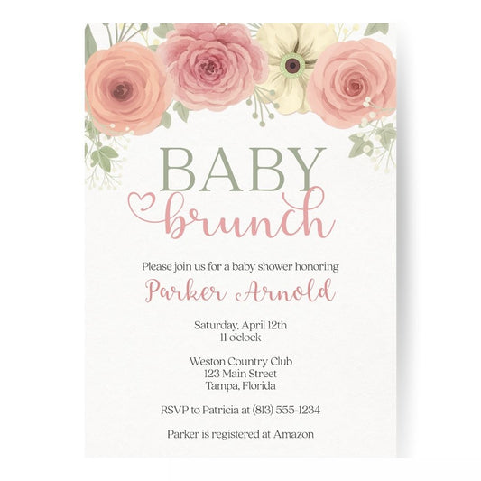 Baby Brunch Baby Shower Invitation