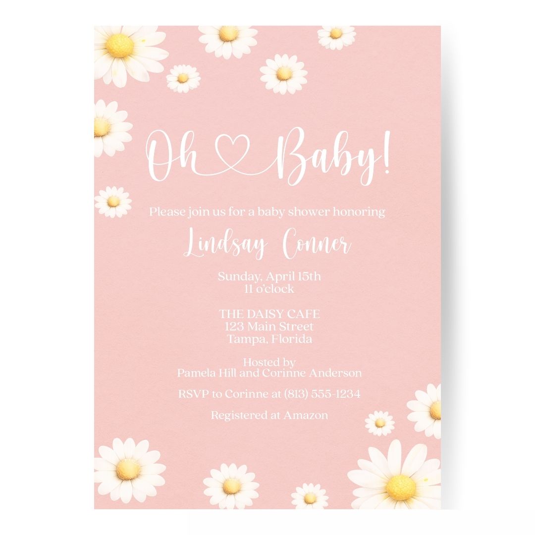Daisy Baby Shower Invitation