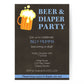 Beer and Diaper Baby Shower Invitation