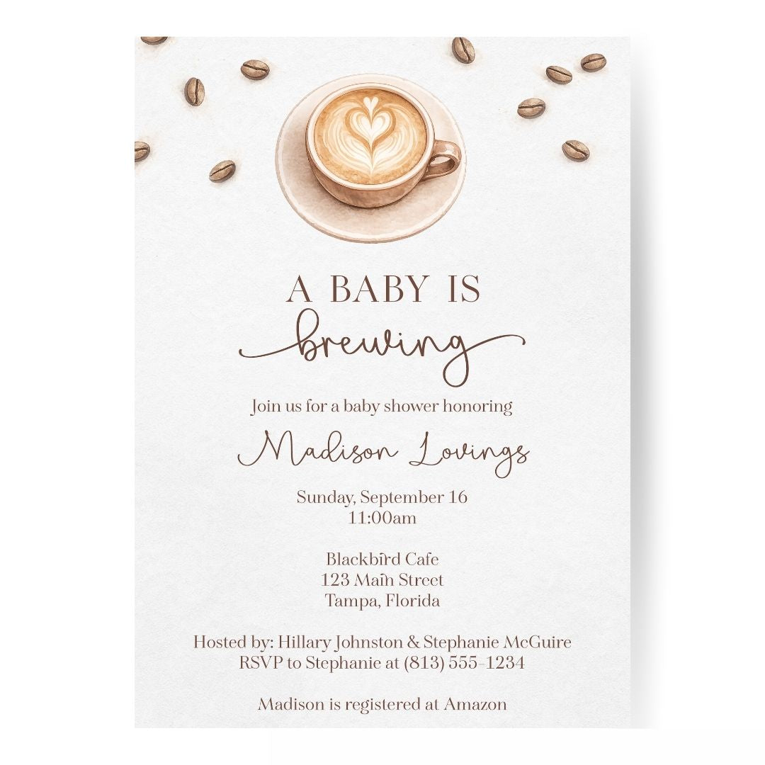 A Baby Is Brewing Shower Invitation